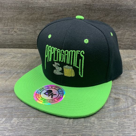 PAPERGAMES PGC Hat Baseball Ball Cap Adjustable SNAPBACK Flat Bill Embroidered - Picture 1 of 9